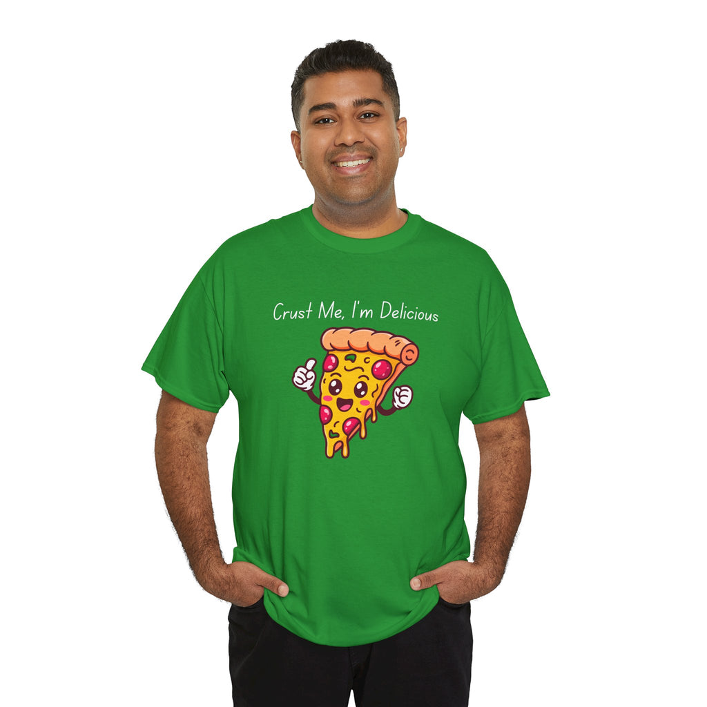 Pizza Slice Tee — "Crust Me, I'm Delicious" Funny Pizza Graphic Shirt