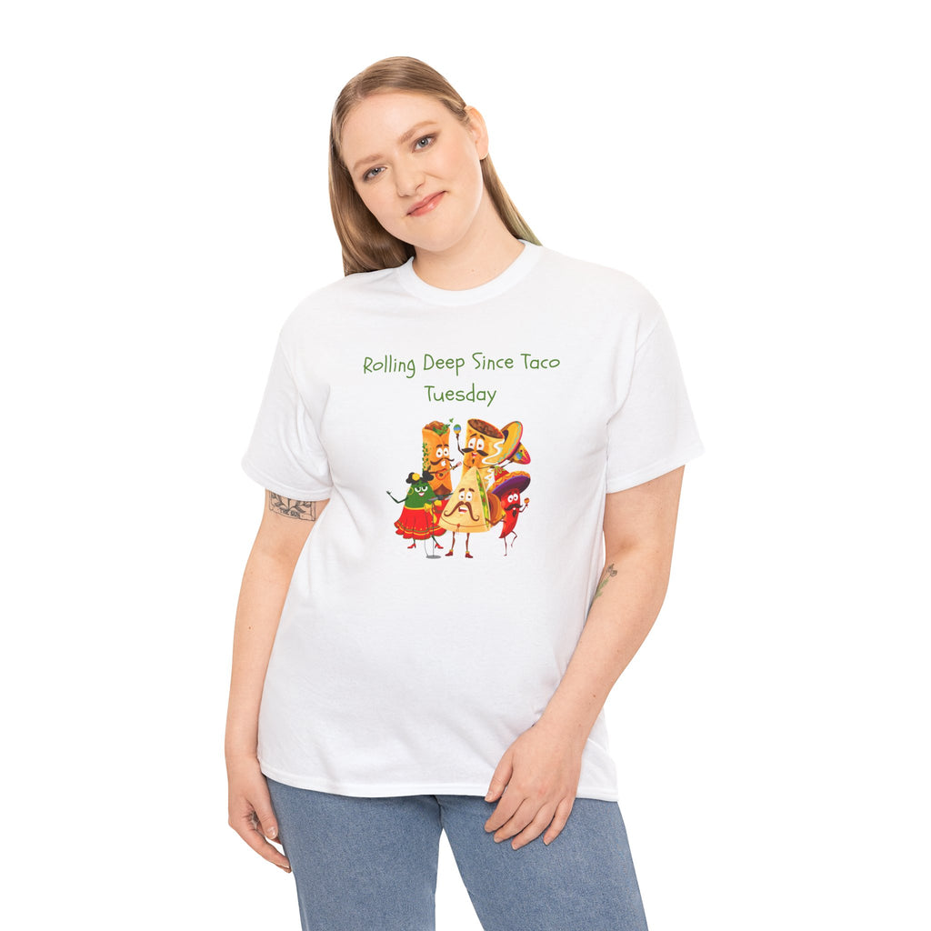 Taco Tuesday Graphic Tee — "Rolling Deep Since Taco Tuesday" Funny Mexican Food Shirt