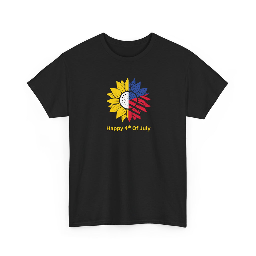 Sunflower USA T-Shirt – "Home of Hope" Patriotic Floral Tee