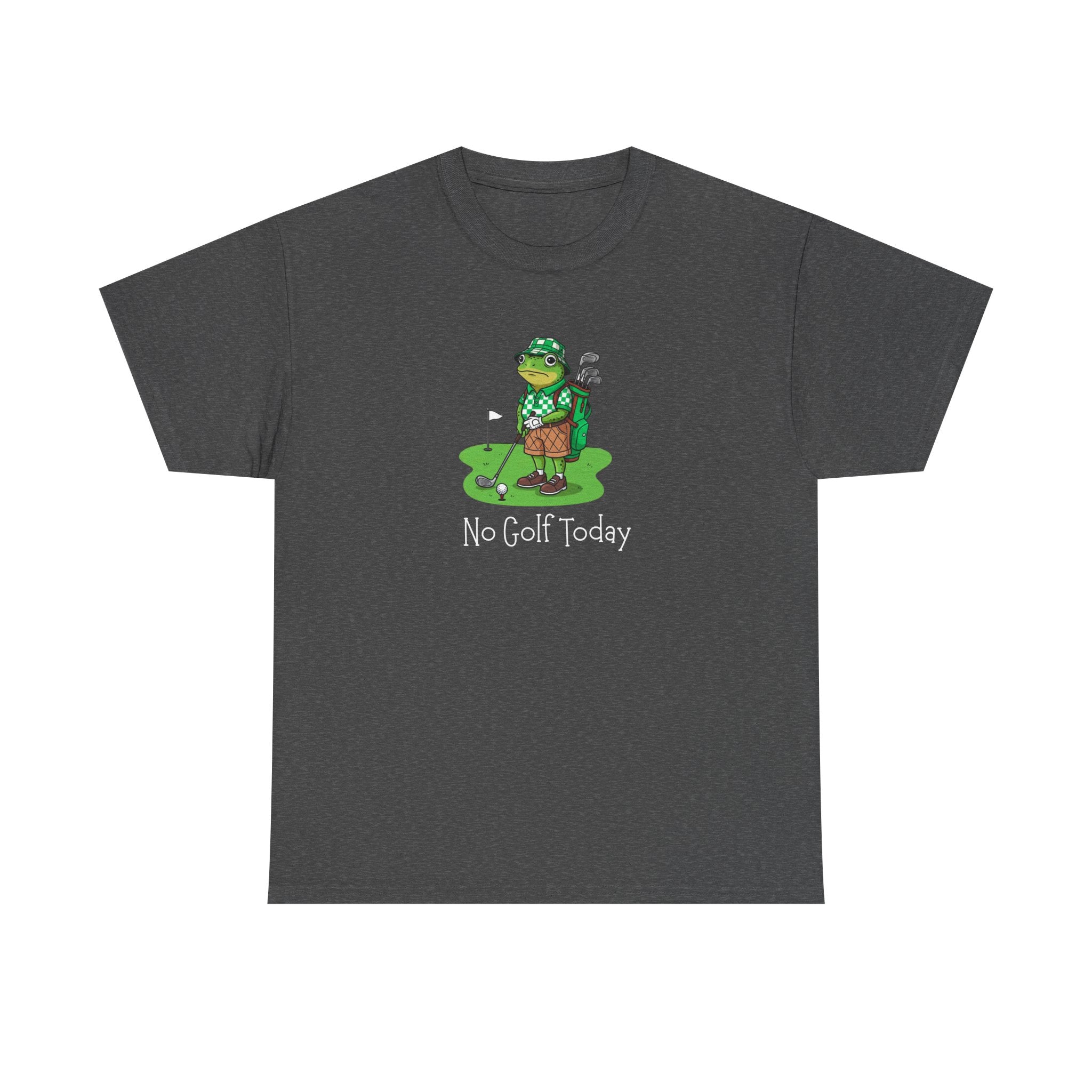 T-Shirt — Funny 'No Golf Today' Frog Golfer Graphic Tee