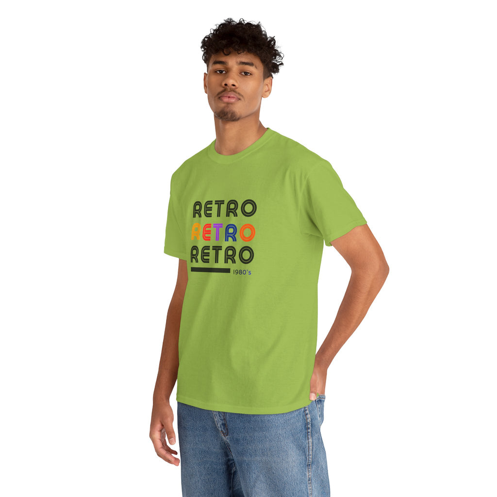 Retro Repeat Tee — Vintage 1980s-Inspired Graphic T-Shirt