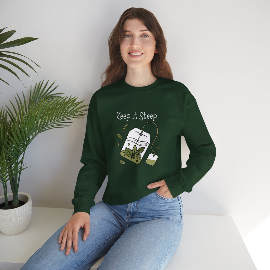 Crewneck Sweatshirt — Herbal Tea Bag Illustration | Cozy Botanical Gift