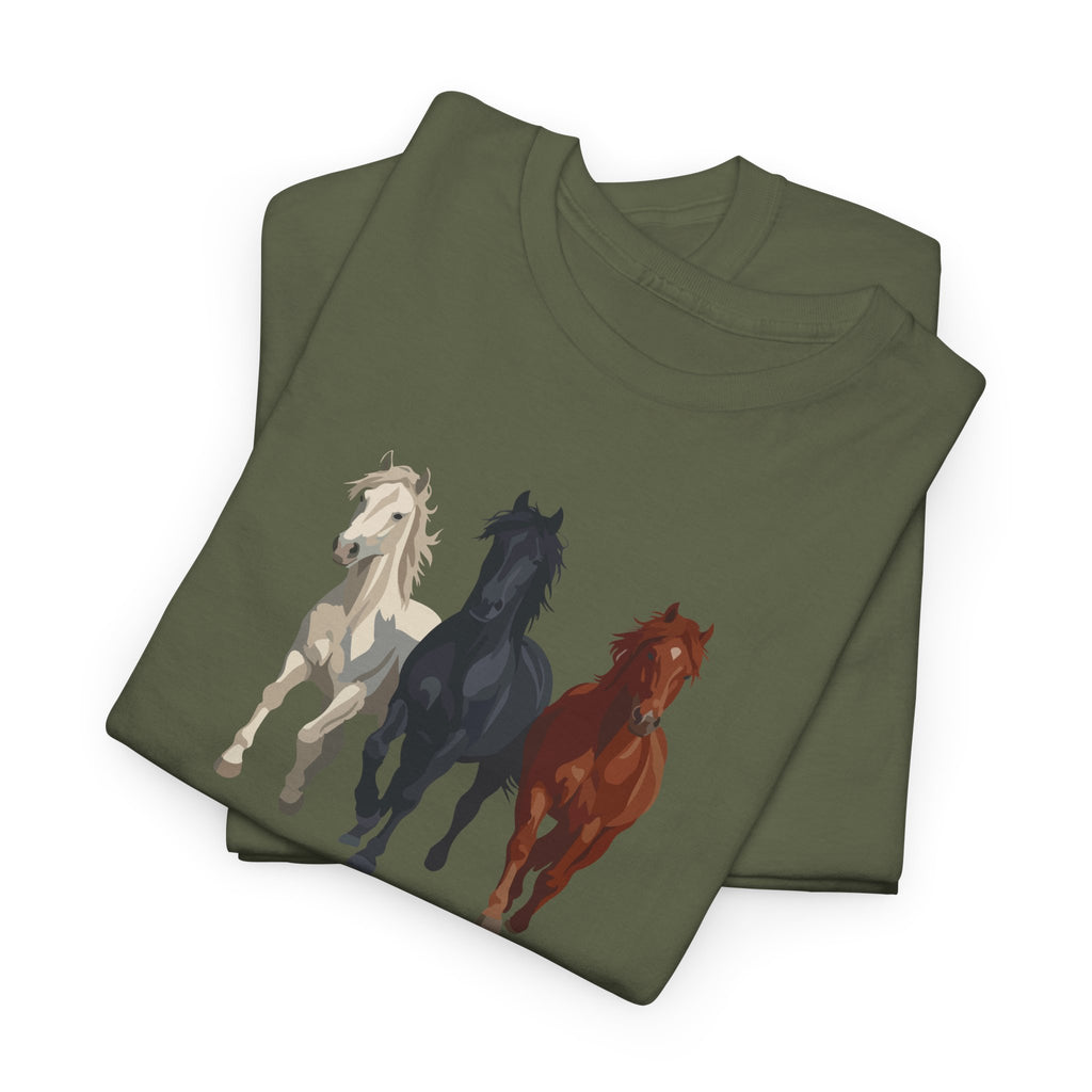 T-Shirt — Three Horses 'Love is Love' Pride Graphic Tee