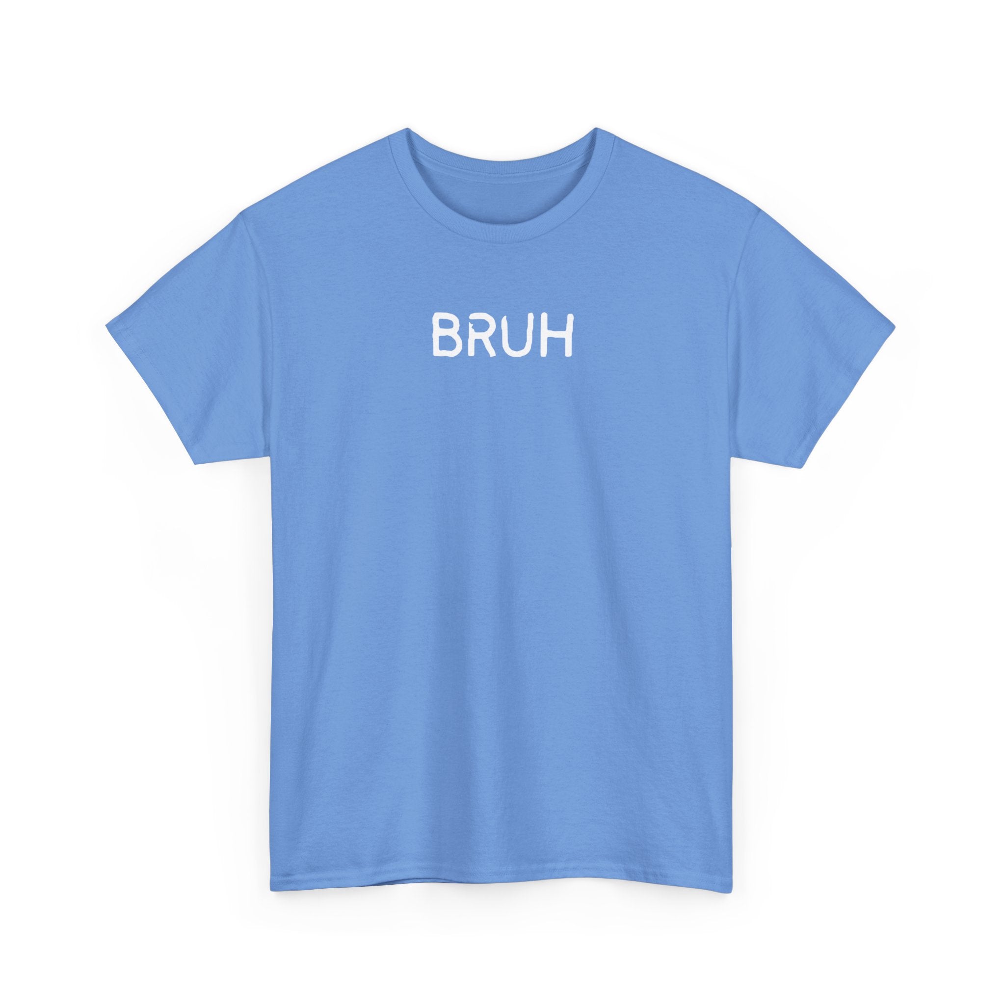 Bruh Minimalist Graphic Tee — Casual Streetwear Shirt with Small Chest Text