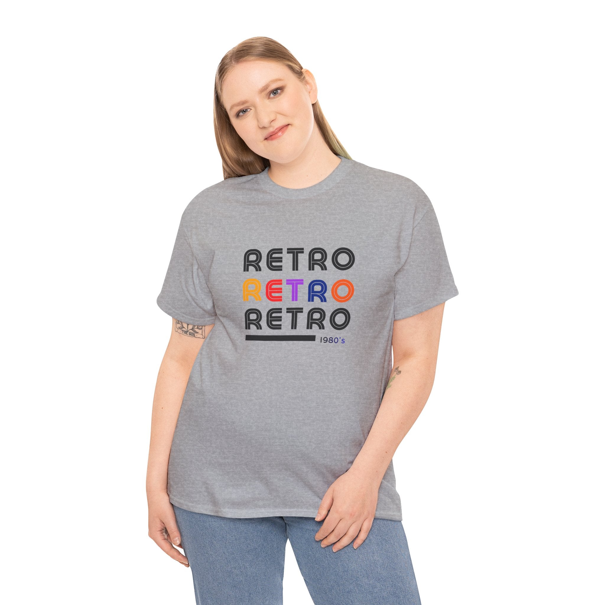 Retro Repeat Tee — Vintage 1980s-Inspired Graphic T-Shirt