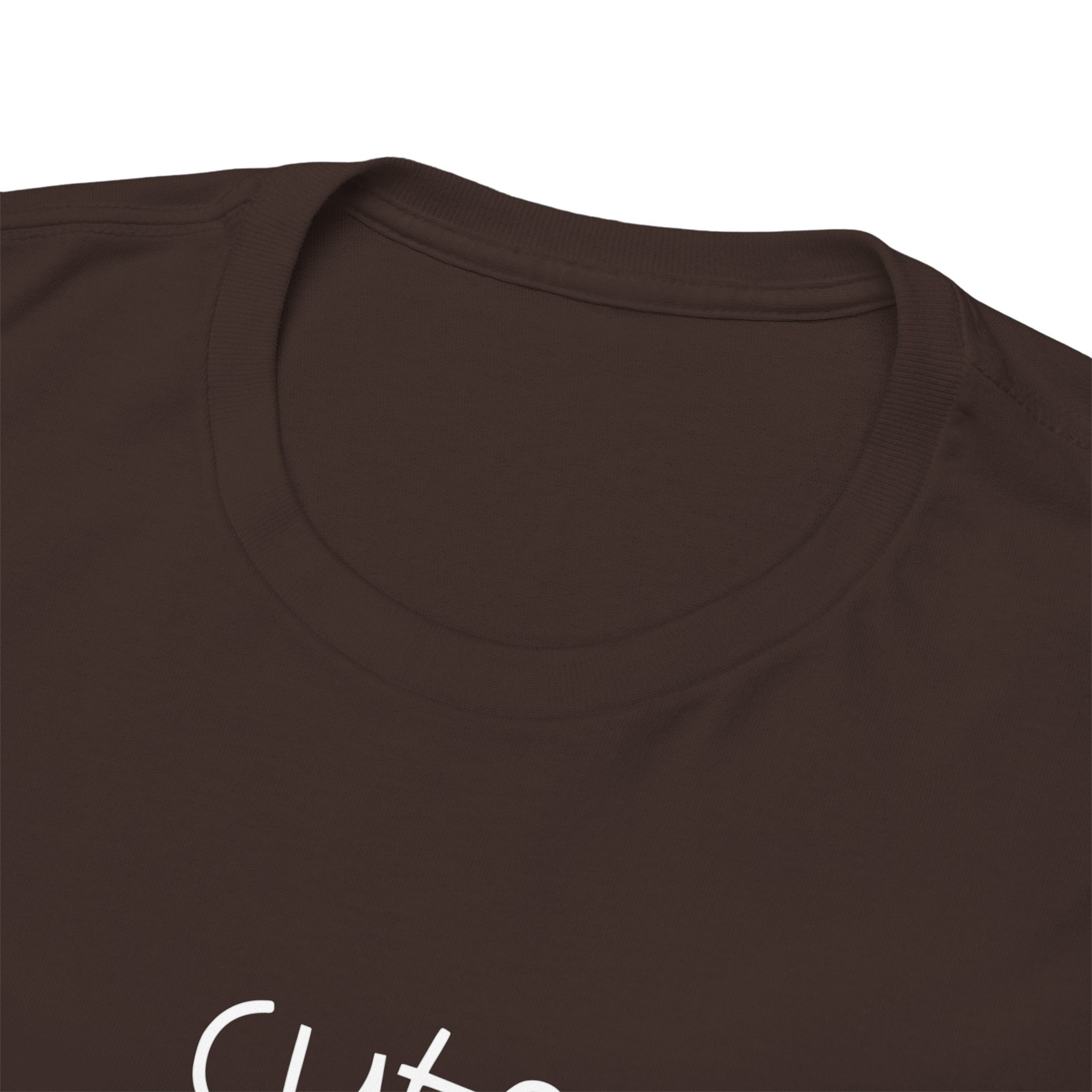Cute Script T‑Shirt — Minimalist Casual Tee with 'Cute' Chest Print