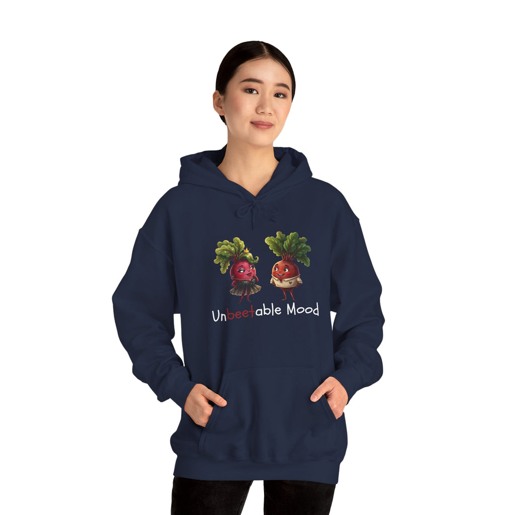 Radish 'Unbeetable Mood' Hoodie – Cute Veggie Couple Graphic Sweatshirt