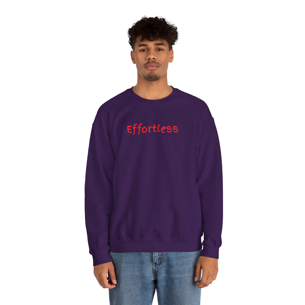 Effortless Crewneck Sweatshirt — Minimal Red Script Comfort Pullover