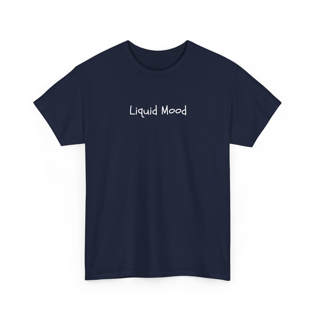 Liquid Mood Tee — Minimalist Black Graphic T‑Shirt