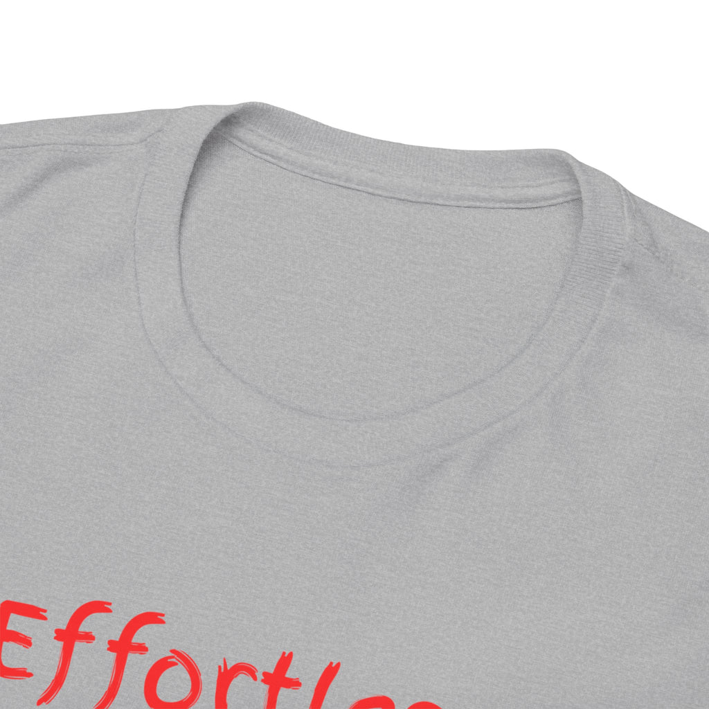 Effortless Tee — Minimal Red Script Graphic T-Shirt