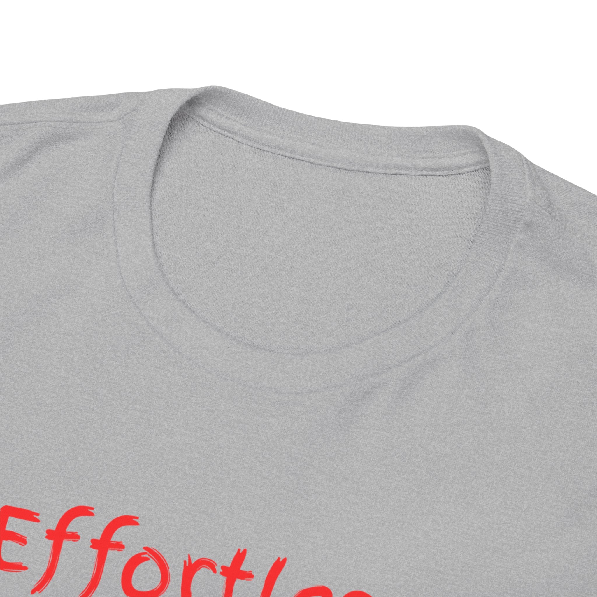 Effortless Tee — Minimal Red Script Graphic T-Shirt