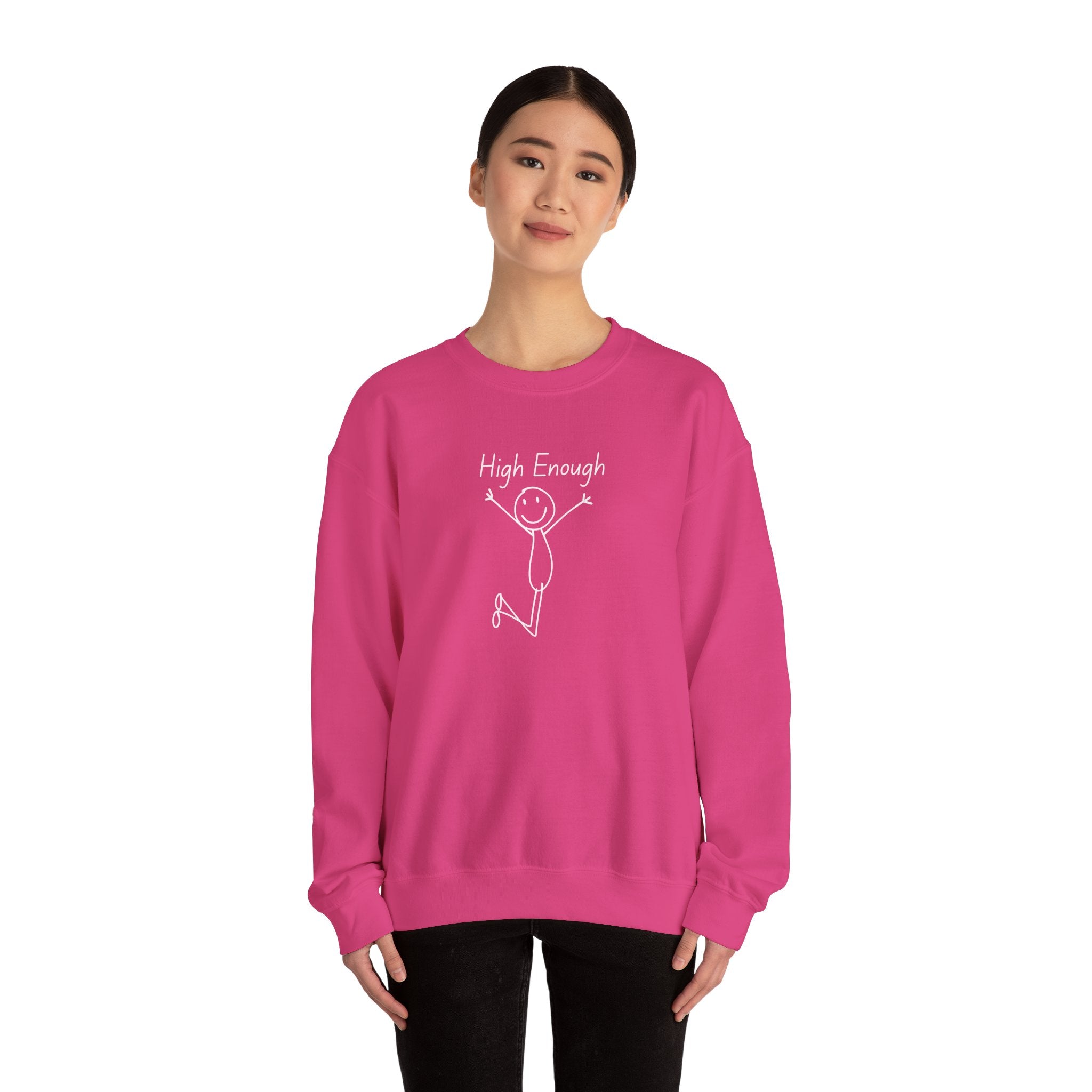 High Enough Stick Figure Crewneck Sweatshirt