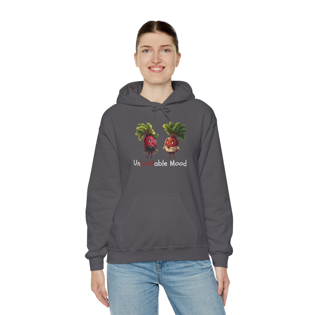 Radish 'Unbeetable Mood' Hoodie – Cute Veggie Couple Graphic Sweatshirt