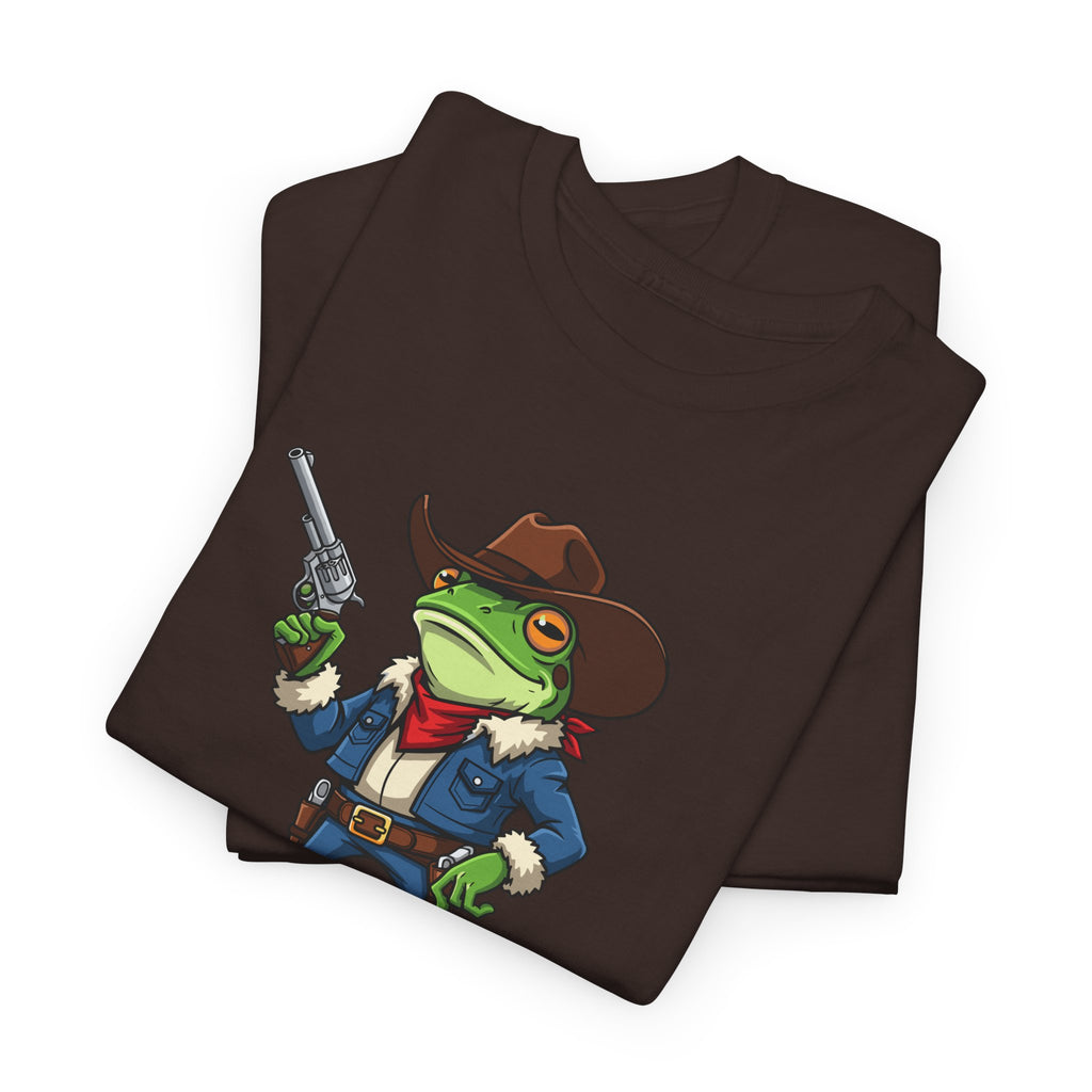 Cowboy Frog T-Shirt - "Croak Around & Find Out" Funny Western Graphic Tee