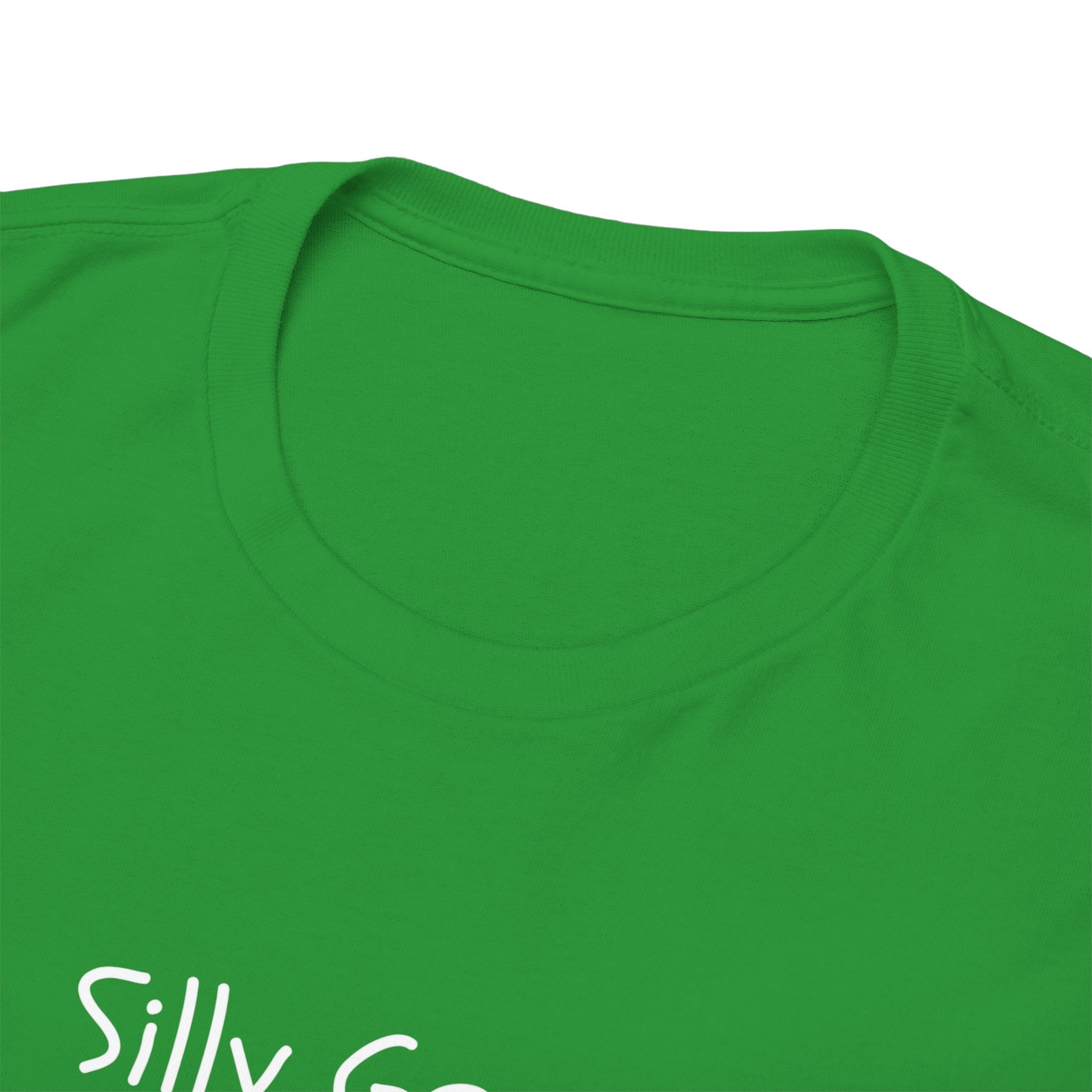 Silly Goose Minimalist Black Tee — Small Chest Text Graphic T-Shirt