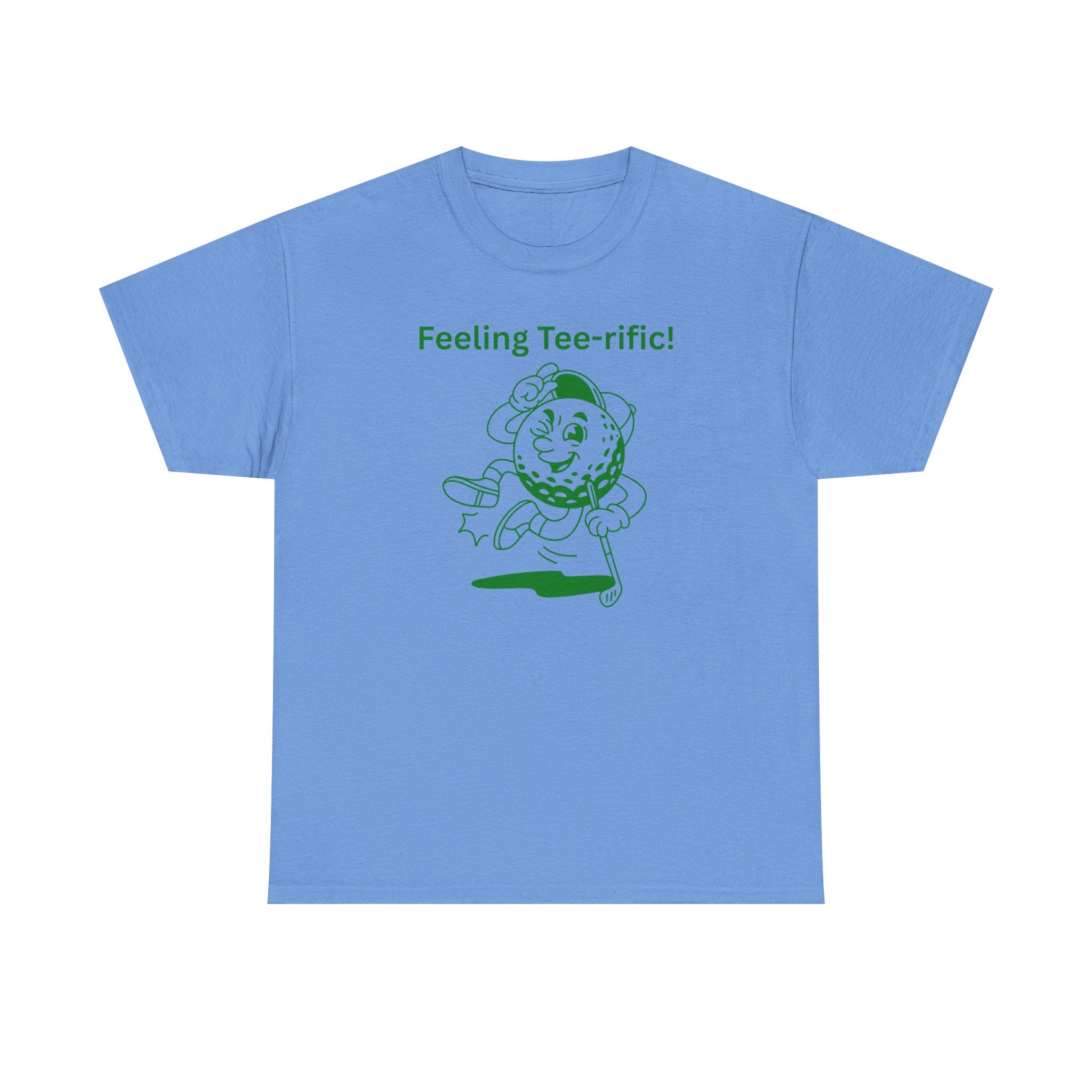 Golf Tee T-Shirt — "Feeling Tee-rific!" Vintage Golf Character Shirt