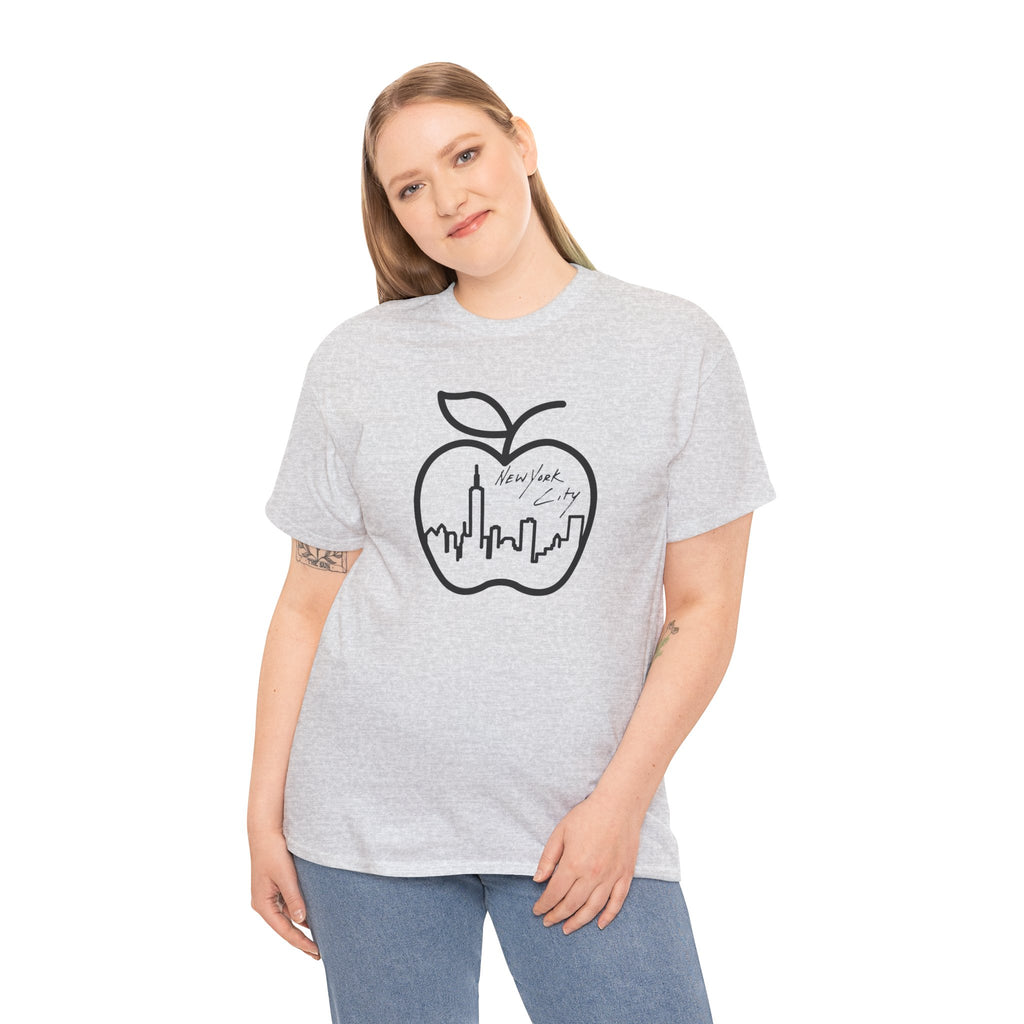 NYC Apple Skyline T‑Shirt — New York City Skyline Graphic Tee