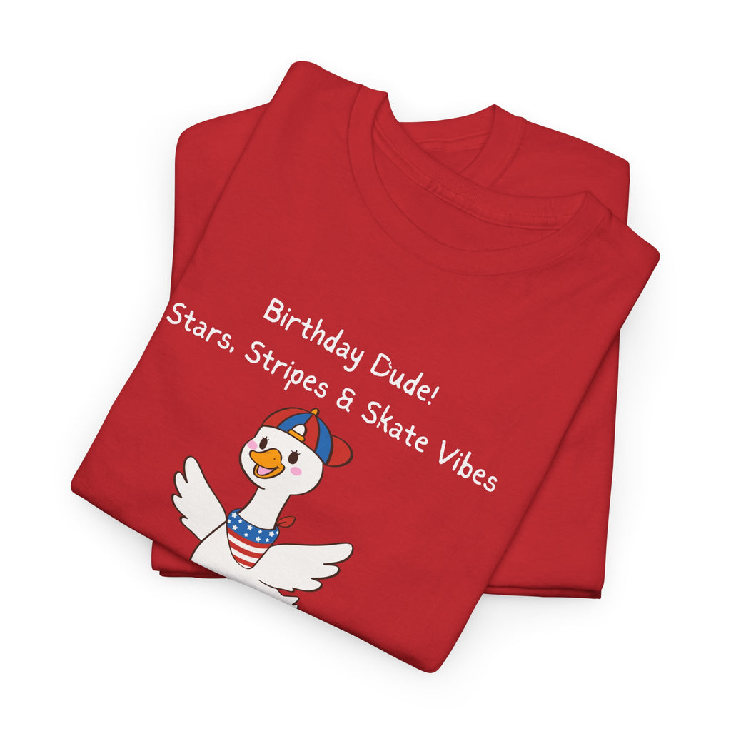 Birthday Dude! Stars, Stripes & Skate Vibes Tee
