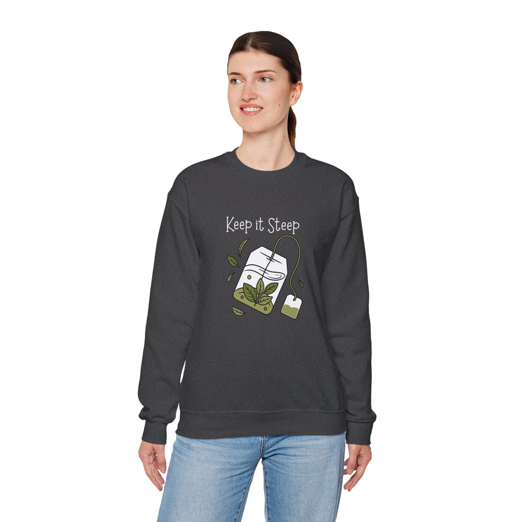 Crewneck Sweatshirt — Herbal Tea Bag Illustration | Cozy Botanical Gift