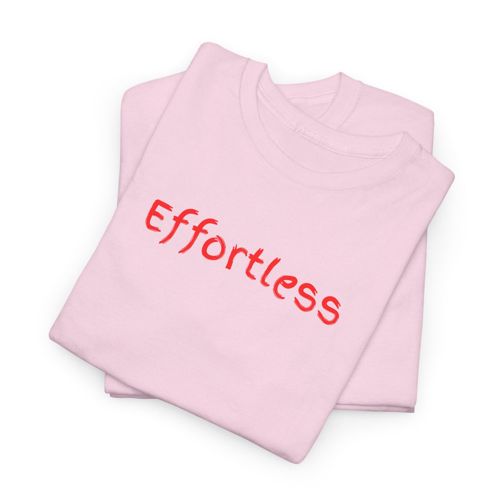 Effortless Tee — Minimal Red Script Graphic T-Shirt