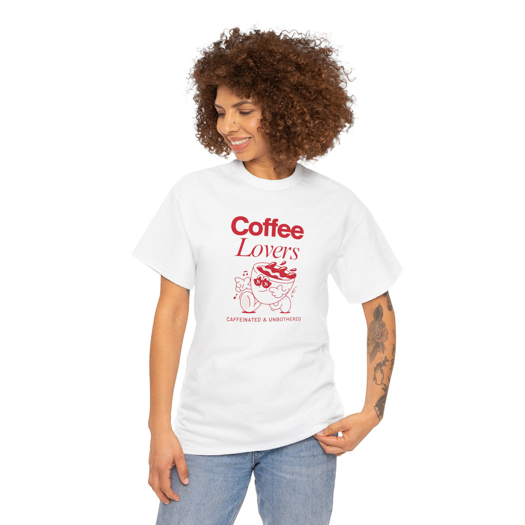 Coffee Lovers T-Shirt — Cute Red Coffee Cup Graphic Tee