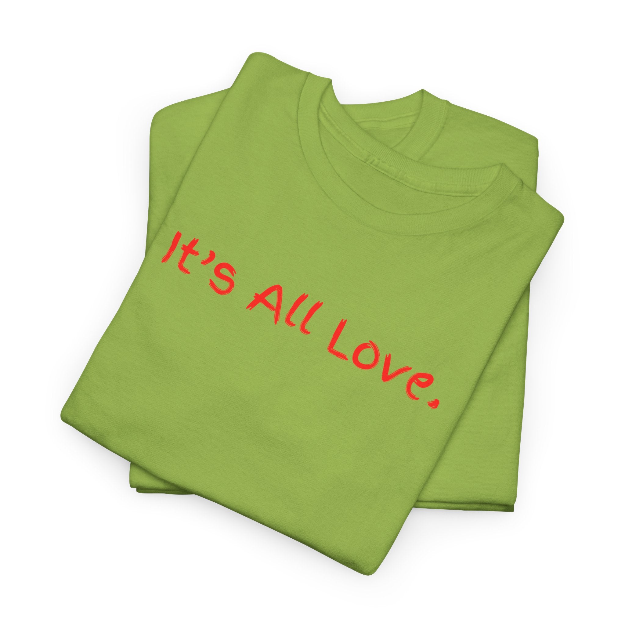 It's All Love Tee — Minimal Red Script Graphic T-Shirt
