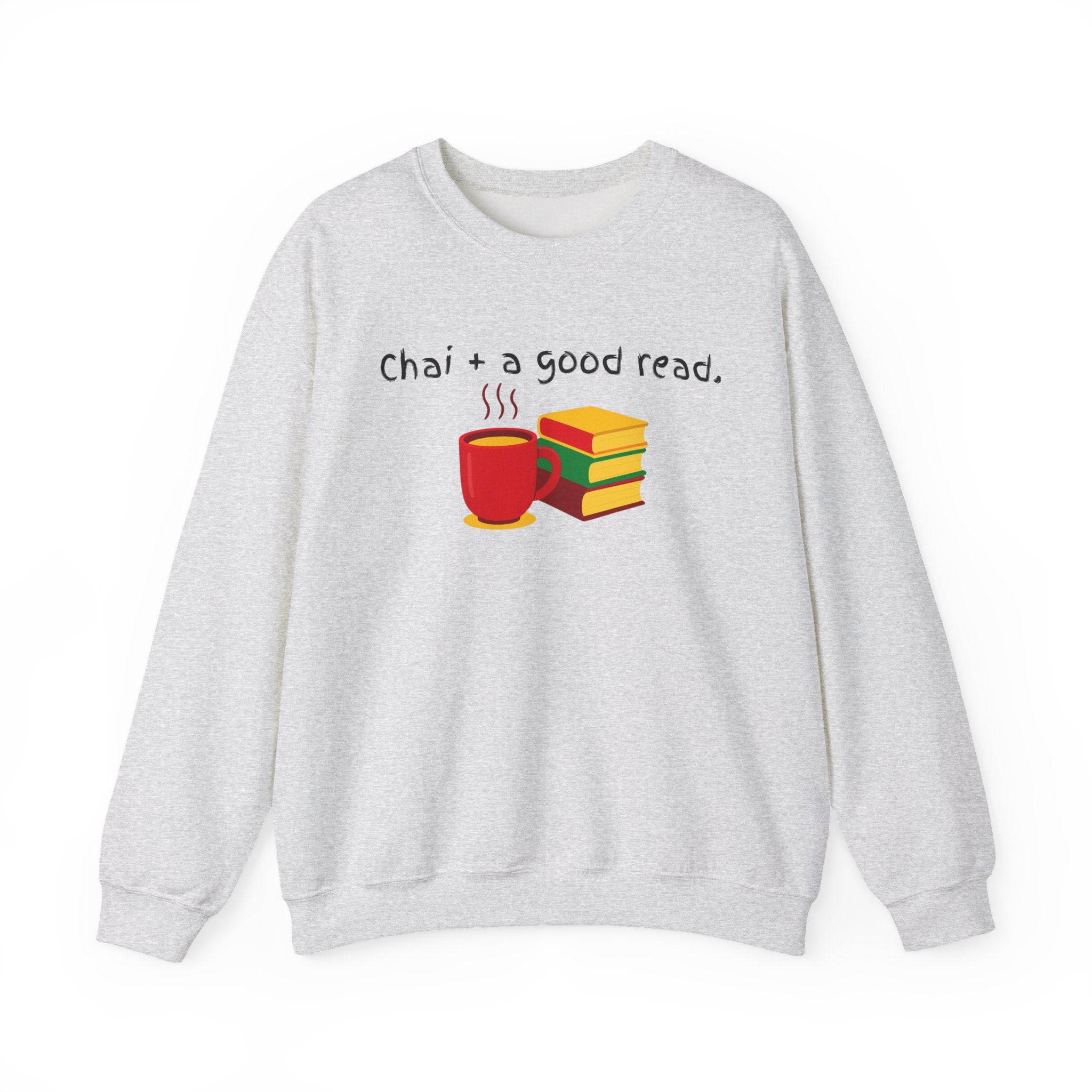 Cozy Reading Sweatshirt — "Chai + a Good Read" Crewneck