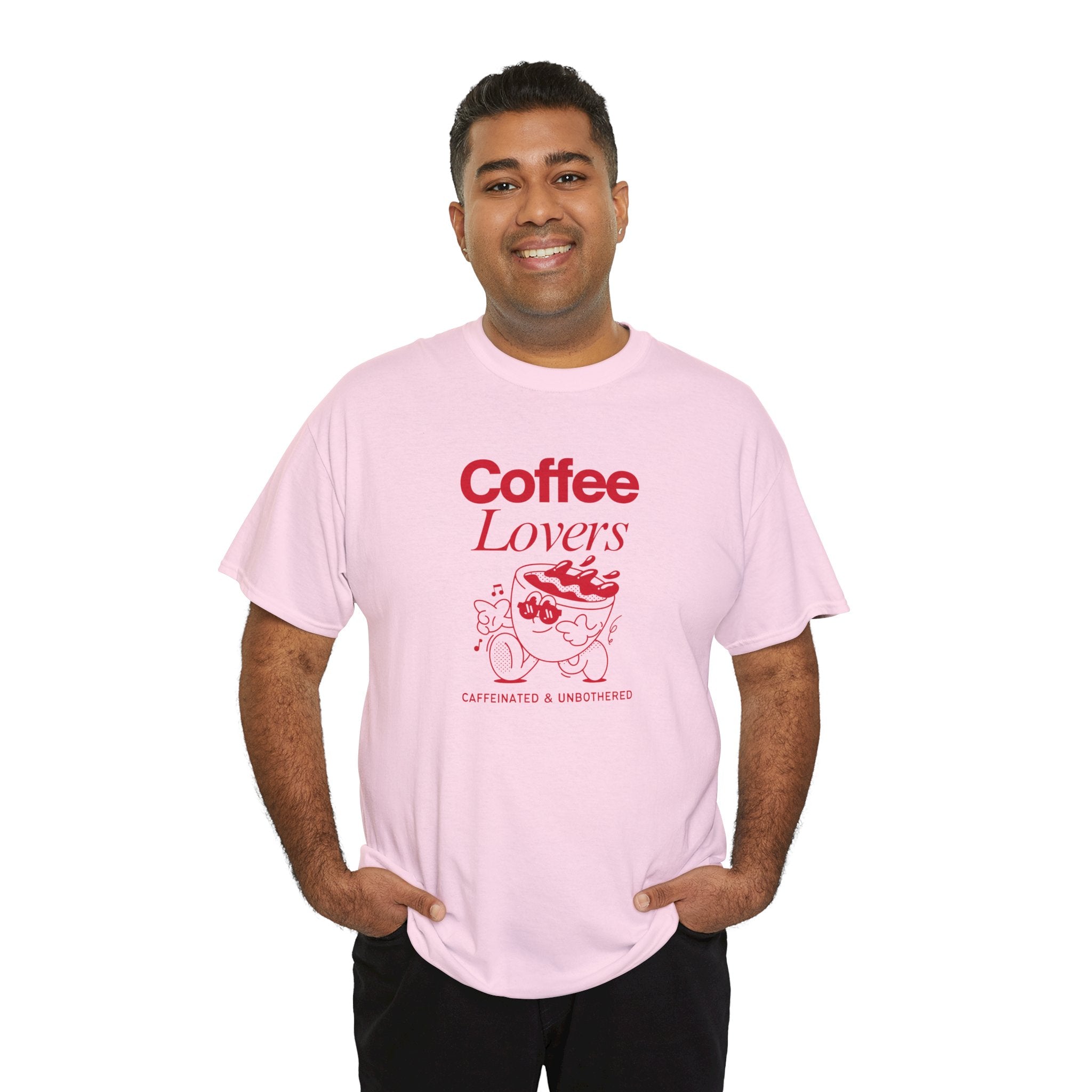 Coffee Lovers T-Shirt — Cute Red Coffee Cup Graphic Tee