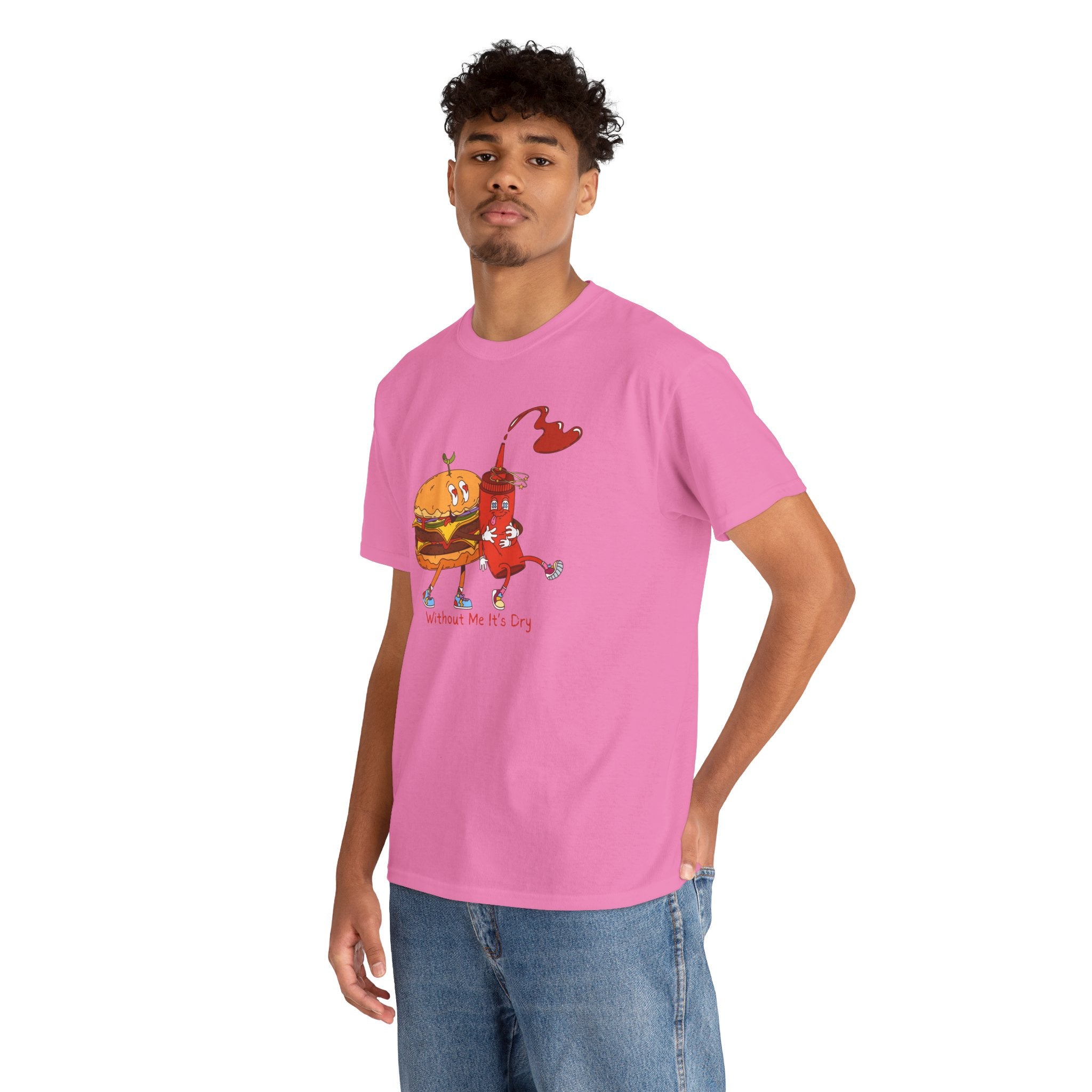 Ketchup & Burger Besties Tee — "Without Me, He’s Dry" Funny Food Couple T-Shirt