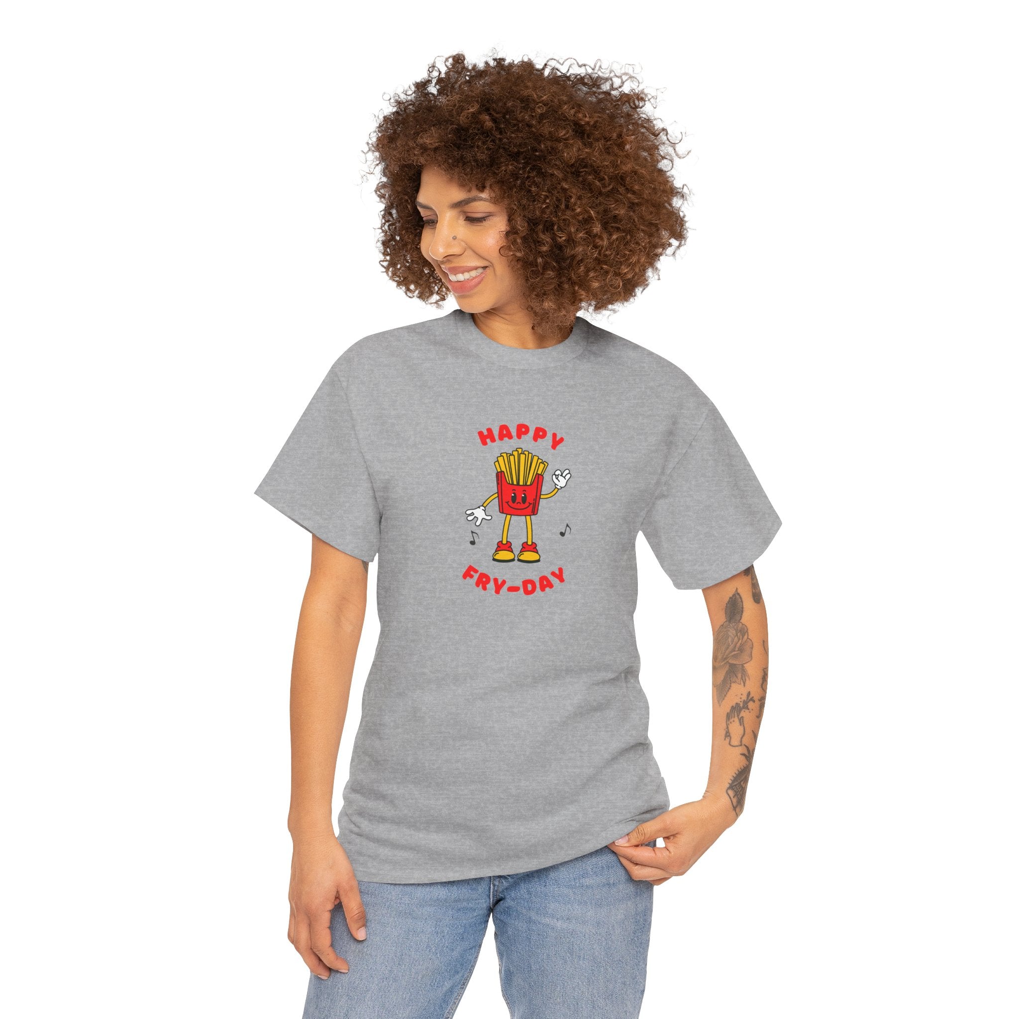 Happy Fry-Day T-Shirt — Cute Dancing Fries Graphic Tee