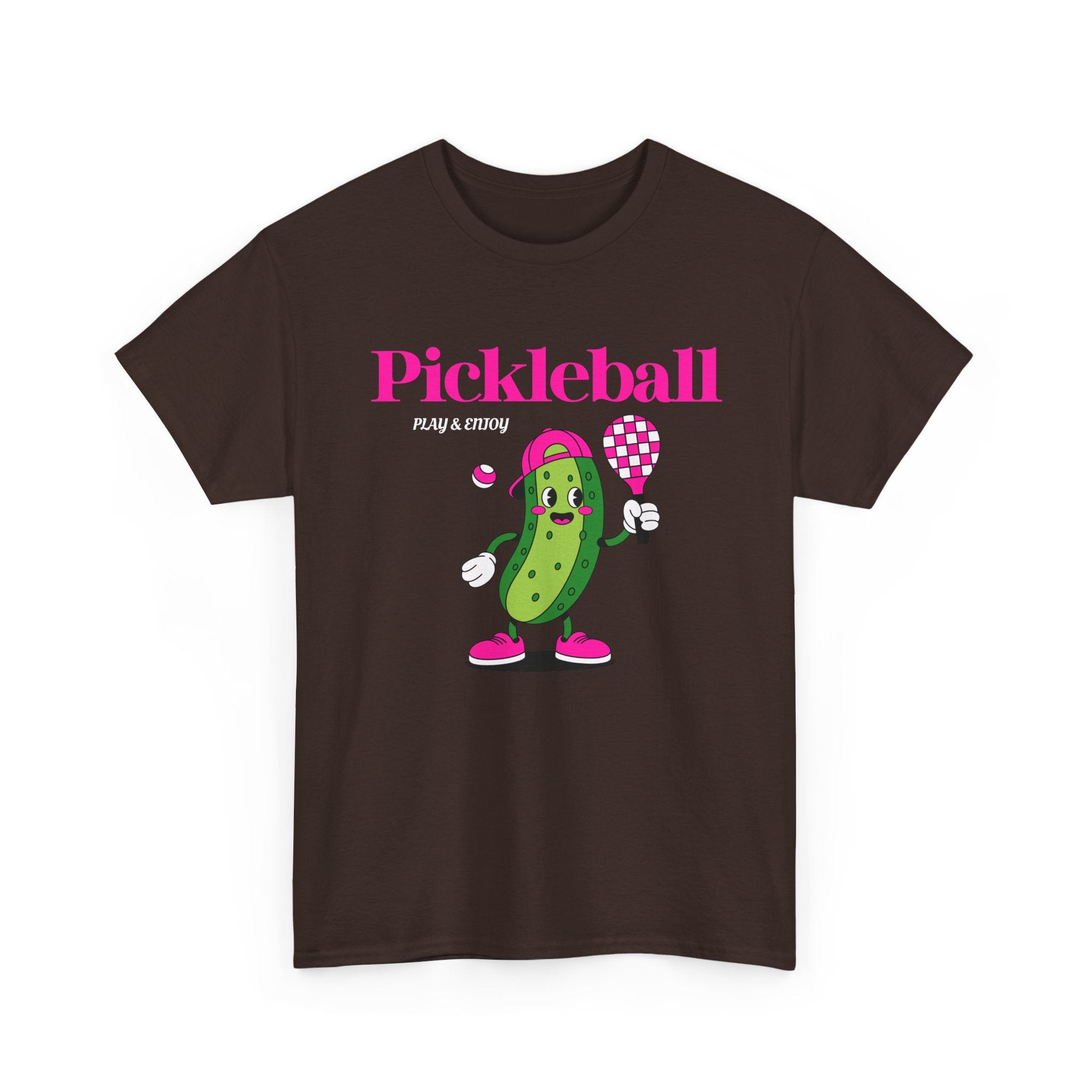 Pickleball Pickle Mascot Tee — Play & Enjoy Graphic T-Shirt