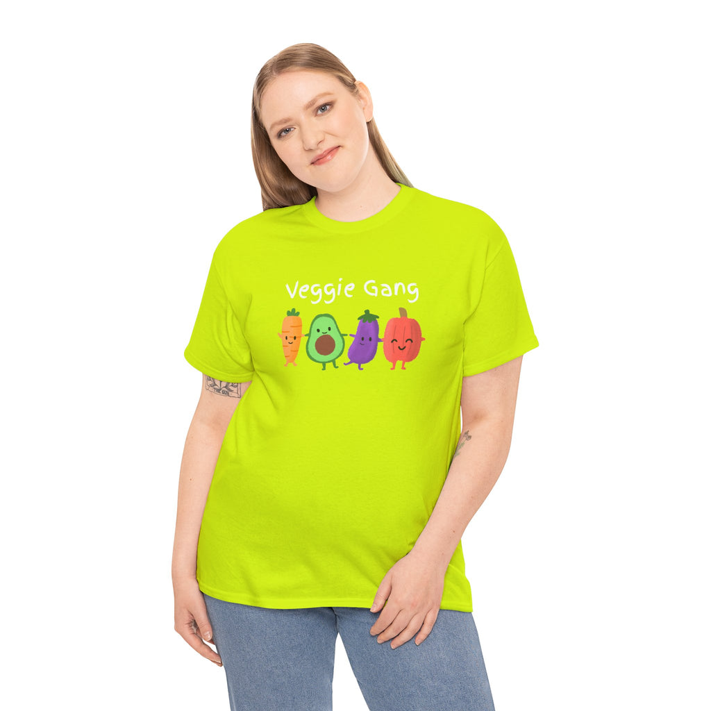Veggie Gang T-Shirt – Cute Cartoon Avocado, Carrot, Eggplant & Pepper Tee