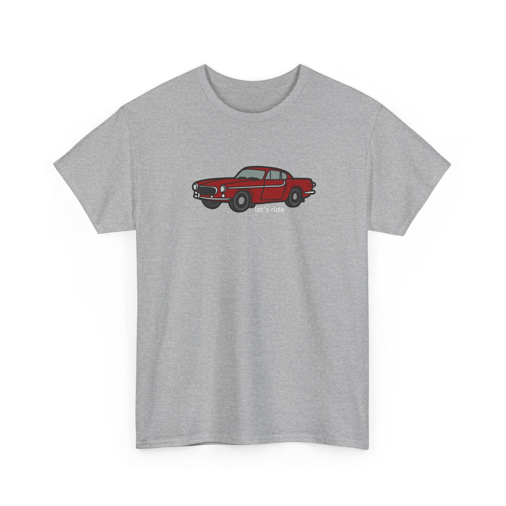 Classic Red Mustang Tee — "let's ride" Vintage Car T-Shirt