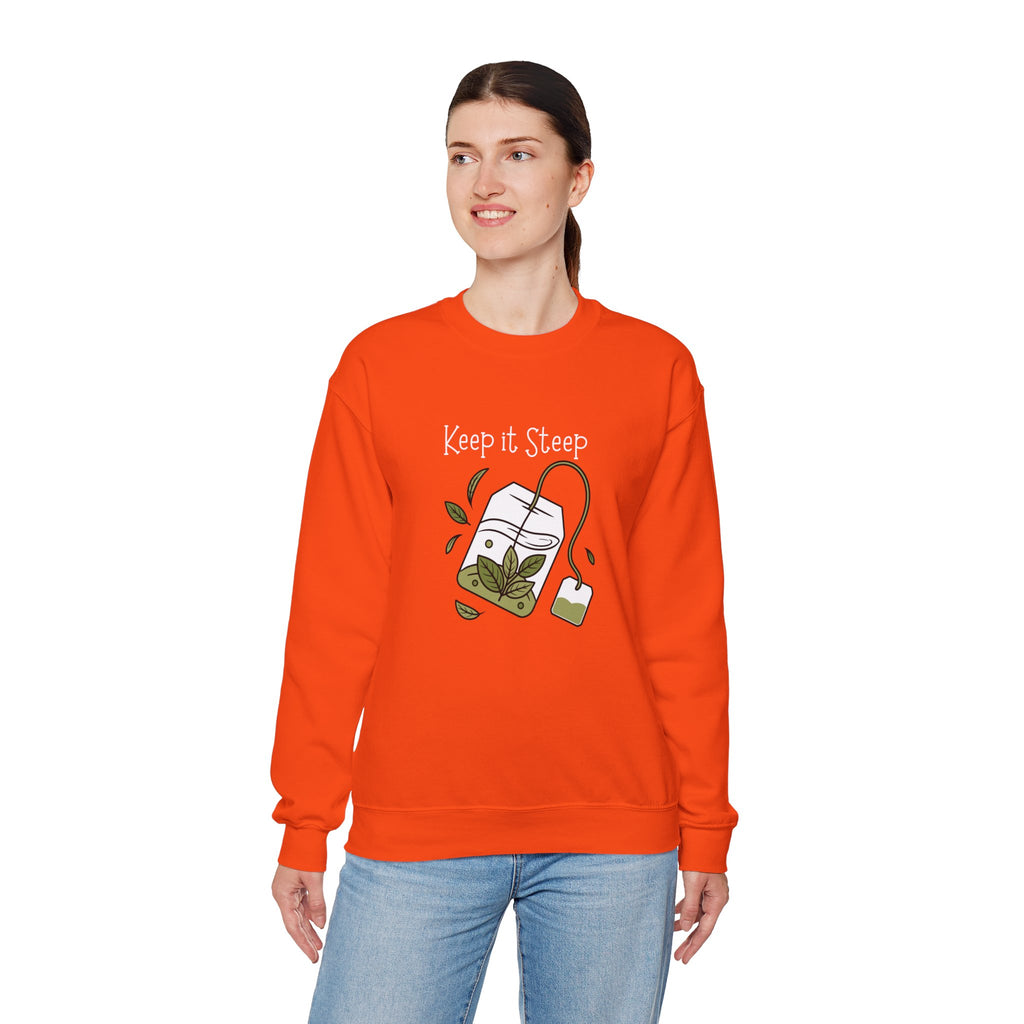 Crewneck Sweatshirt — Herbal Tea Bag Illustration | Cozy Botanical Gift