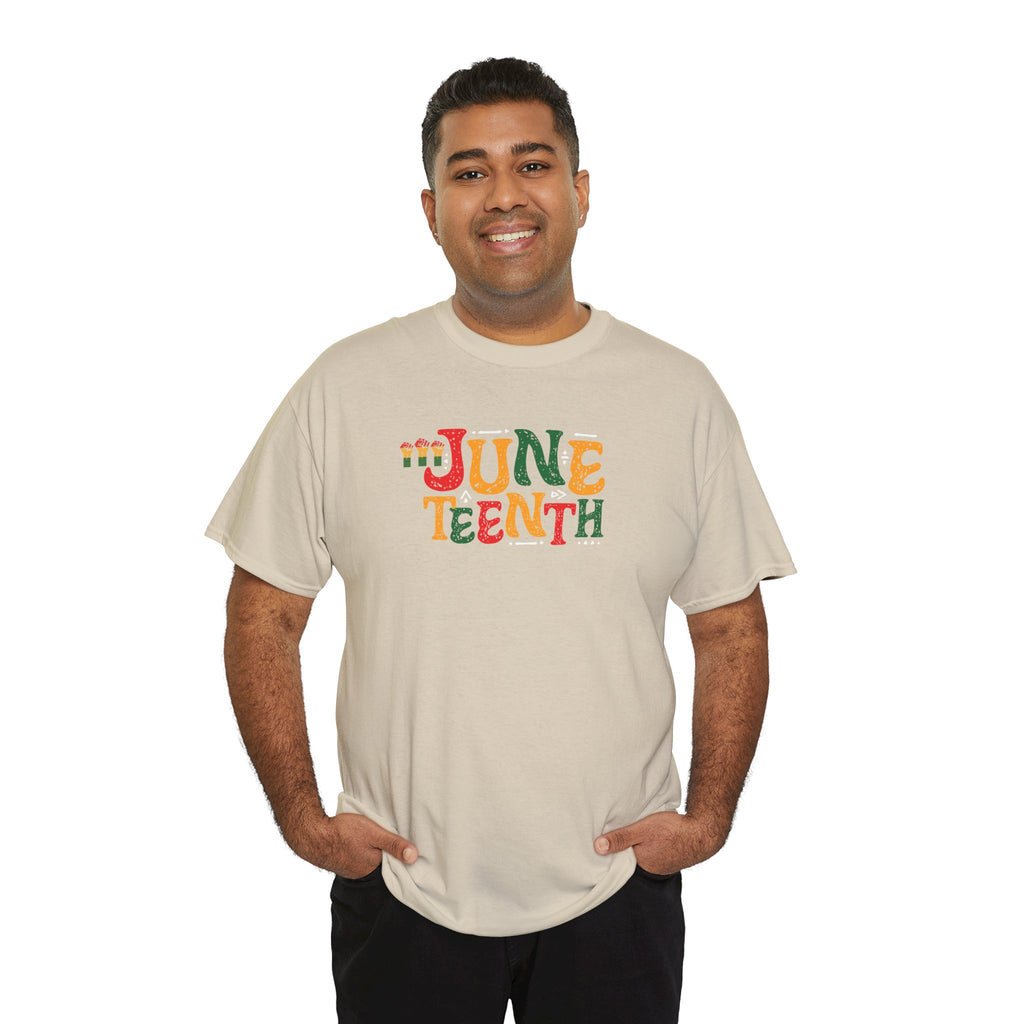 Juneteenth Graphic T-Shirt — Colorful Retro "Juneteenth" Tee (Jun 19 Celebration)