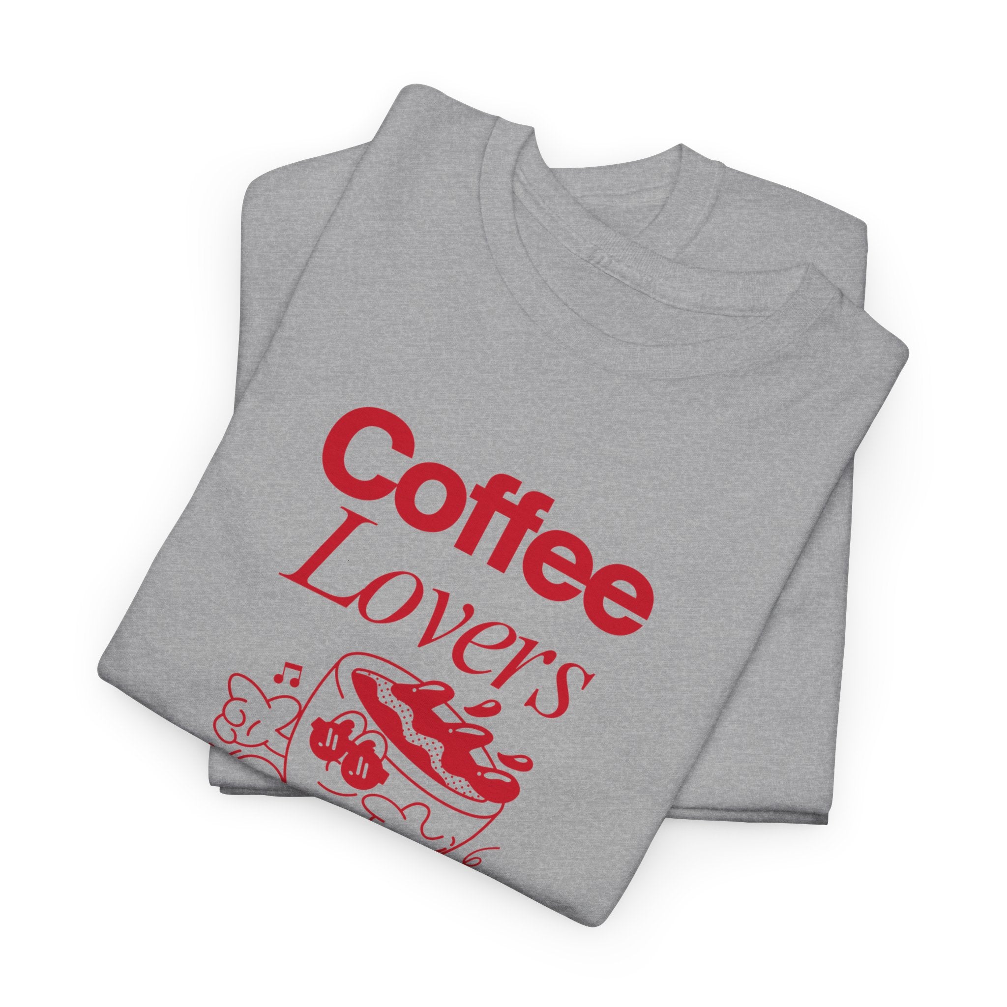 Coffee Lovers T-Shirt — Cute Red Coffee Cup Graphic Tee