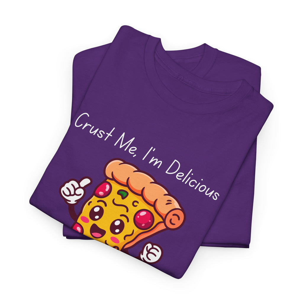 Pizza Slice Tee — "Crust Me, I'm Delicious" Funny Pizza Graphic Shirt