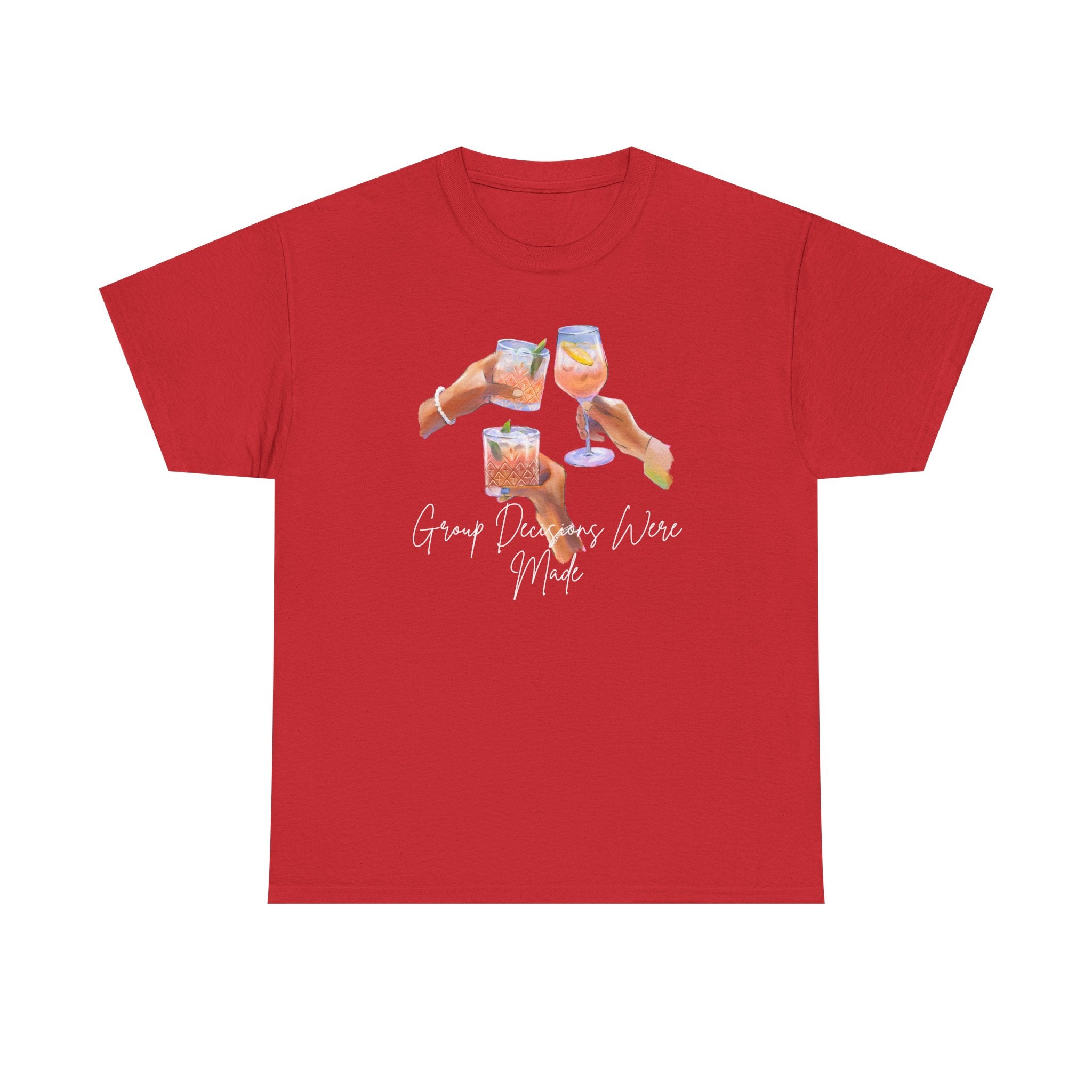 Cheers Wine T-Shirt — "Good Days Are Here" Toast Graphic Tee