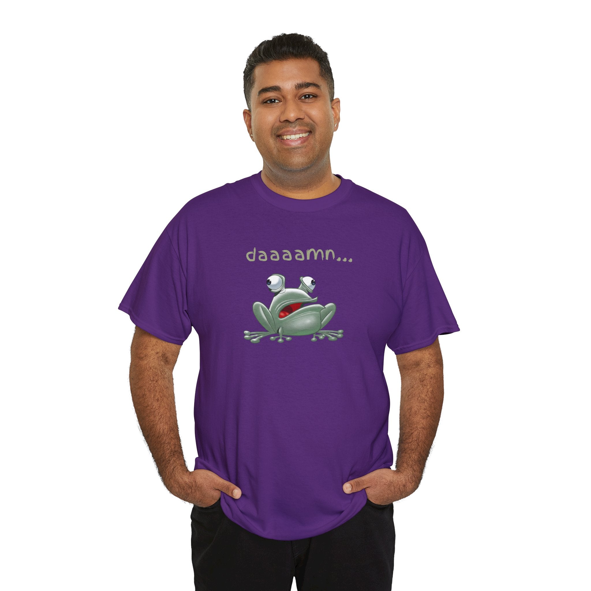 Frog "daaaamn..." T-Shirt — Funny Relaxed Frog Graphic Tee