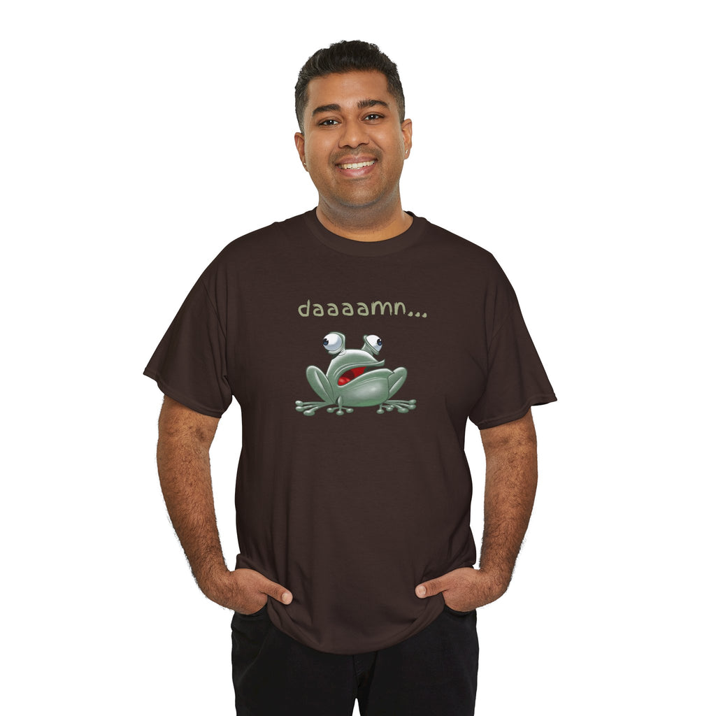 Frog "daaaamn..." T-Shirt — Funny Relaxed Frog Graphic Tee