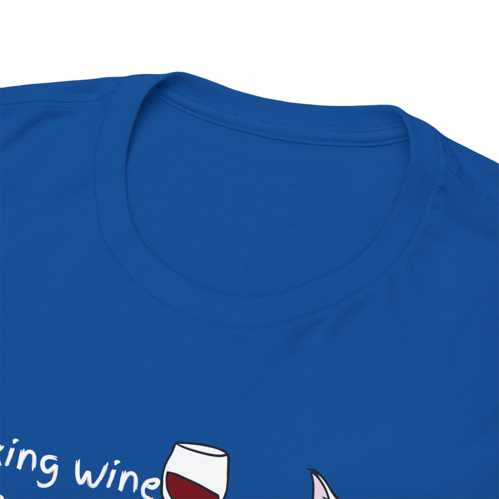 Drinking Wine, Feline Fine Cat Tee