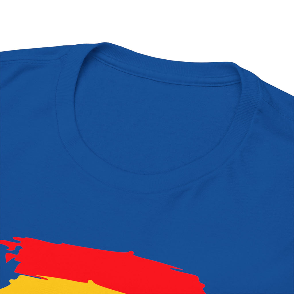 Juneteenth Graphic Tee — Rasta Flag Brushstroke Design