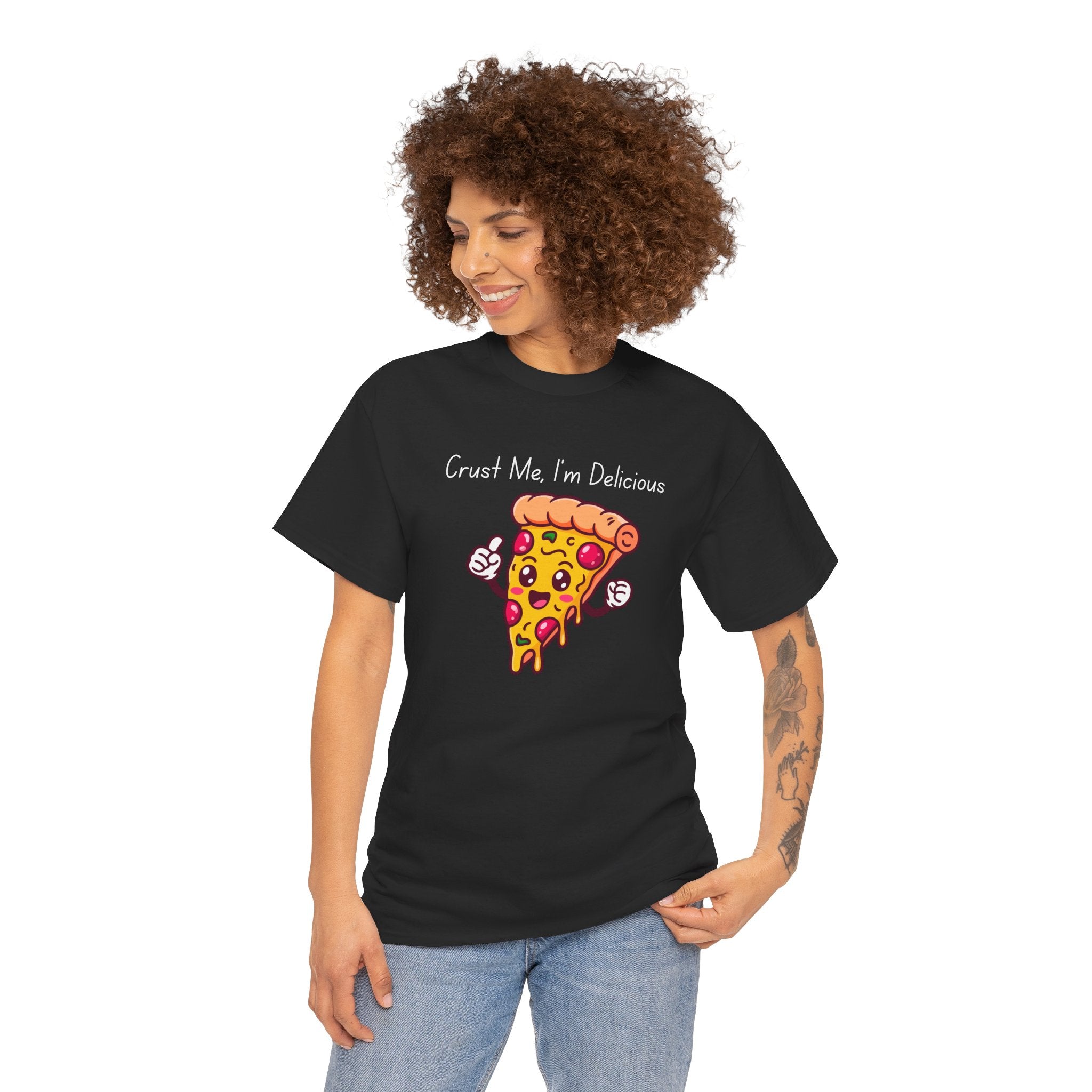 Pizza Slice Tee — "Crust Me, I'm Delicious" Funny Pizza Graphic Shirt