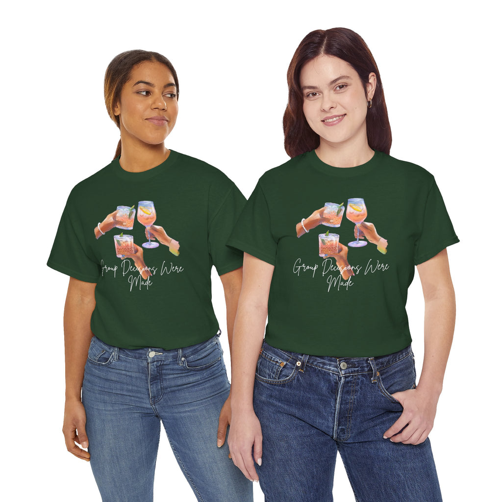 Cheers Wine T-Shirt — "Good Days Are Here" Toast Graphic Tee