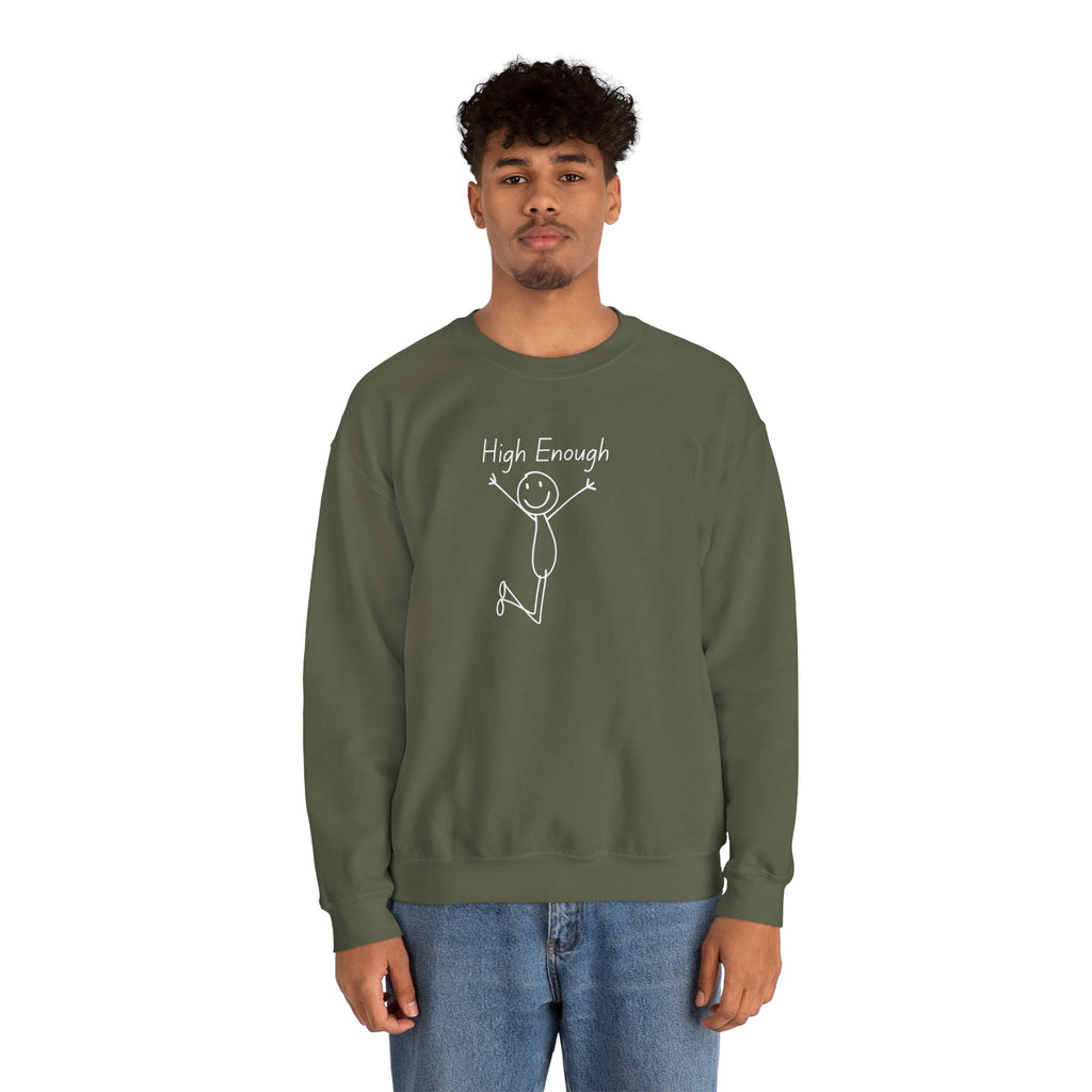 High Enough Stick Figure Crewneck Sweatshirt