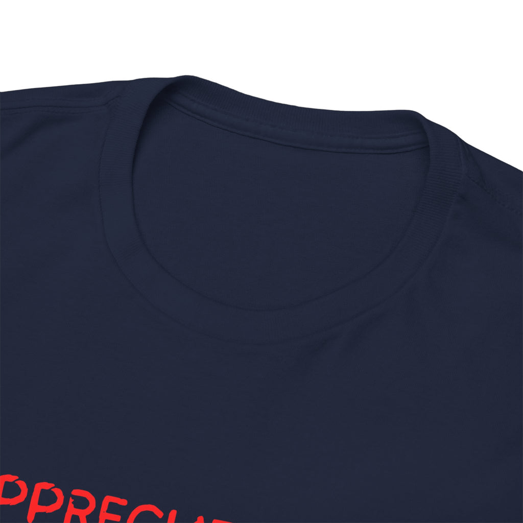 Appreciate You Tee – Minimalist Red Text Graphic T‑Shirt
