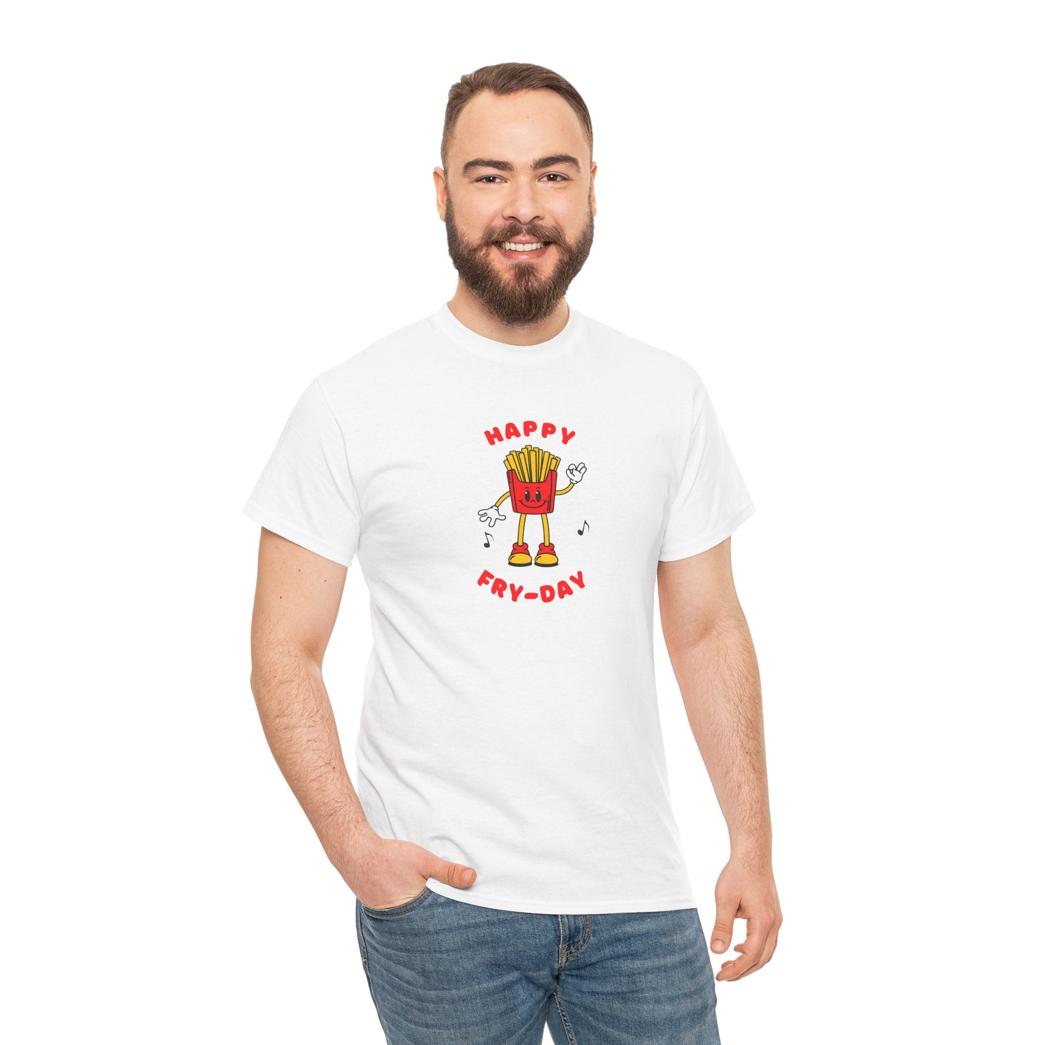 Happy Fry-Day T-Shirt — Cute Dancing Fries Graphic Tee