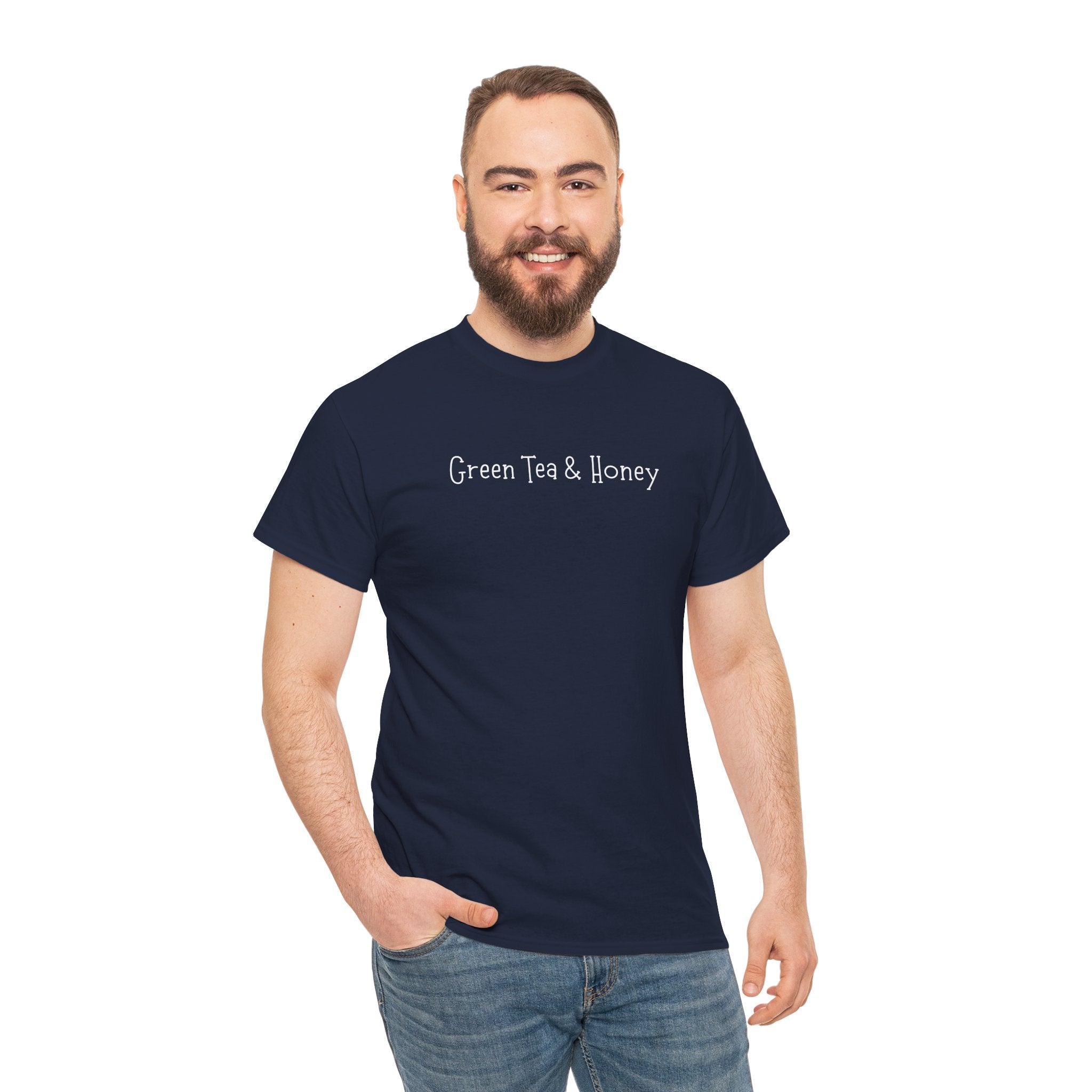 Green Tea & Honey Tee — Minimalist Tea Lover T-Shirt