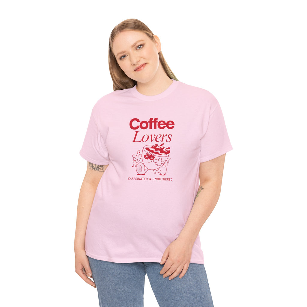 Coffee Lovers T-Shirt — Cute Red Coffee Cup Graphic Tee