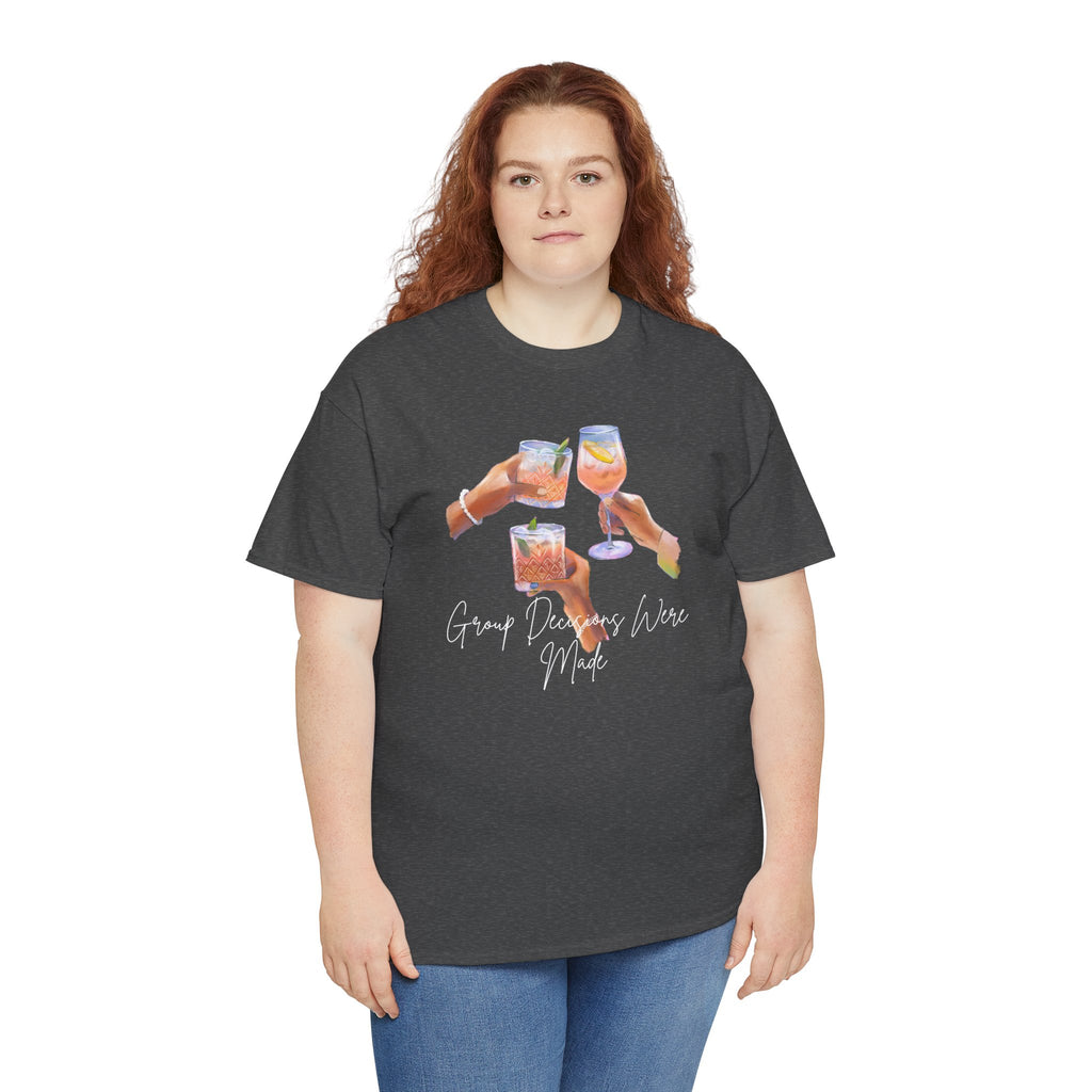 Cheers Wine T-Shirt — "Good Days Are Here" Toast Graphic Tee